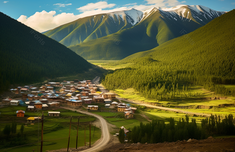 休闲旅游胜地大山深处的小村落,高清,摄影图,摄影图片,图片大全,摄影图免费下载